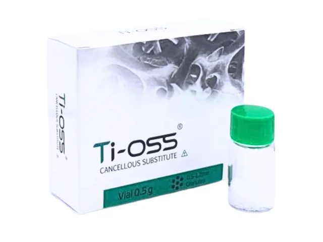 Ti-oss® Vial 0.5 g kutusu ve yeşil kapaklı vial